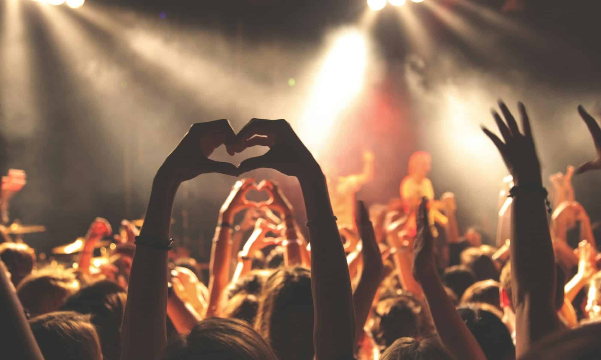 person performing heart hand gesture